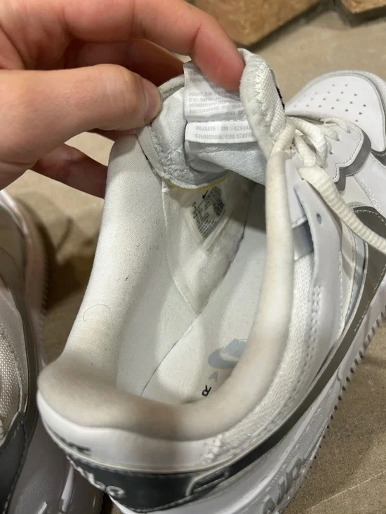 Nike Air Force 1 Shadow Metallic Silver White CI0919-119 Women’s Size 9 - Picture 6 of 6